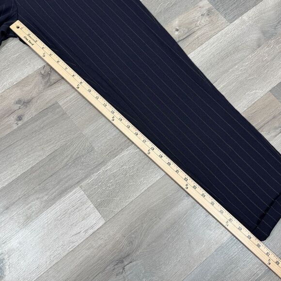 Casual Corner Pinstripe Cuff Hem Trouser Dress Pants Black 10 - Picture 12 of 13